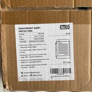 Heavyweight Sheet Protectors Used